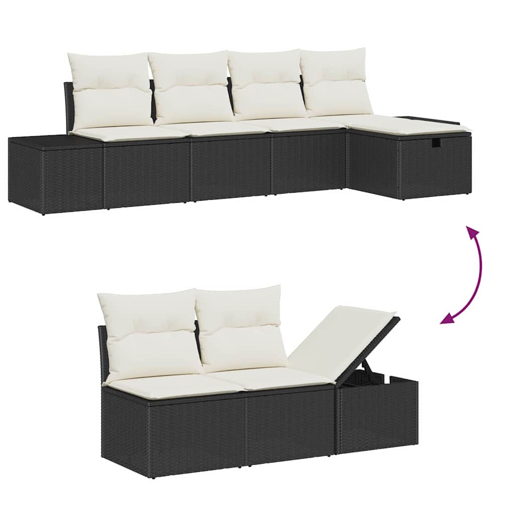 Set di divani 6 pz polyrattan