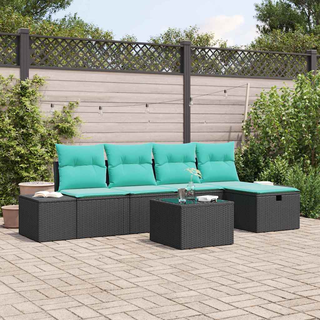 Set di divani 5 pz polyrattan
