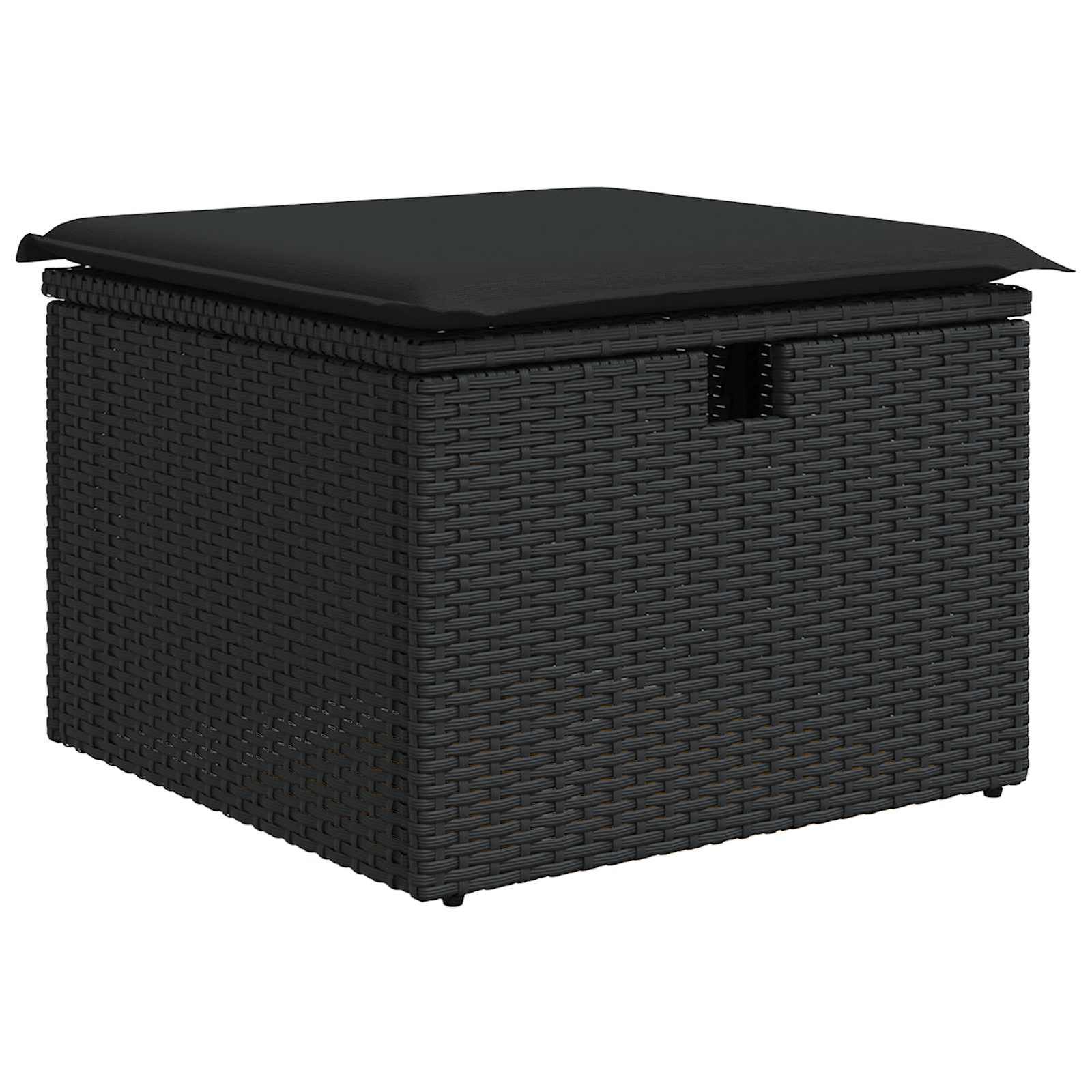 Set Divano da Giardino 6 pz Nero polyrattan
