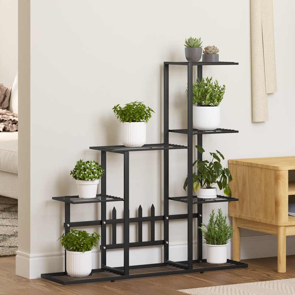 Portapiante 94,5x25x88 cm Nero in Metallo