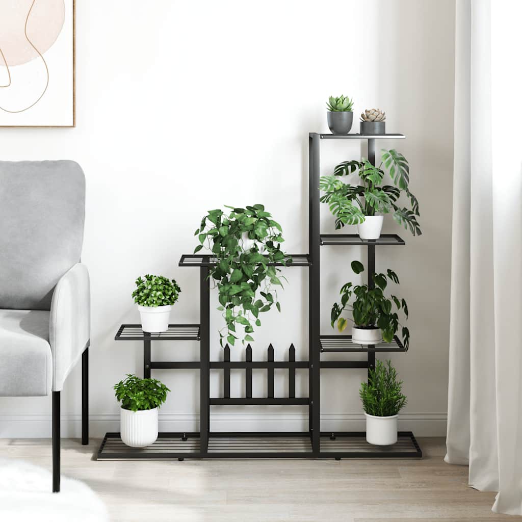 Portapiante 94,5x25x88 cm Nero in Metallo