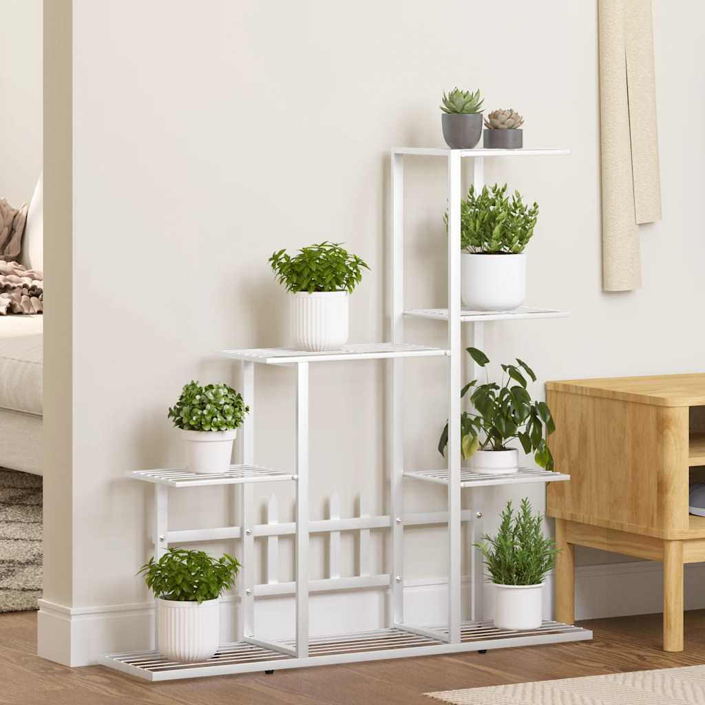 Portapiante 94,5x25x88 cm Bianco in Metallo