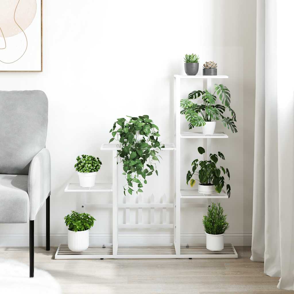 Portapiante 94,5x25x88 cm Bianco in Metallo