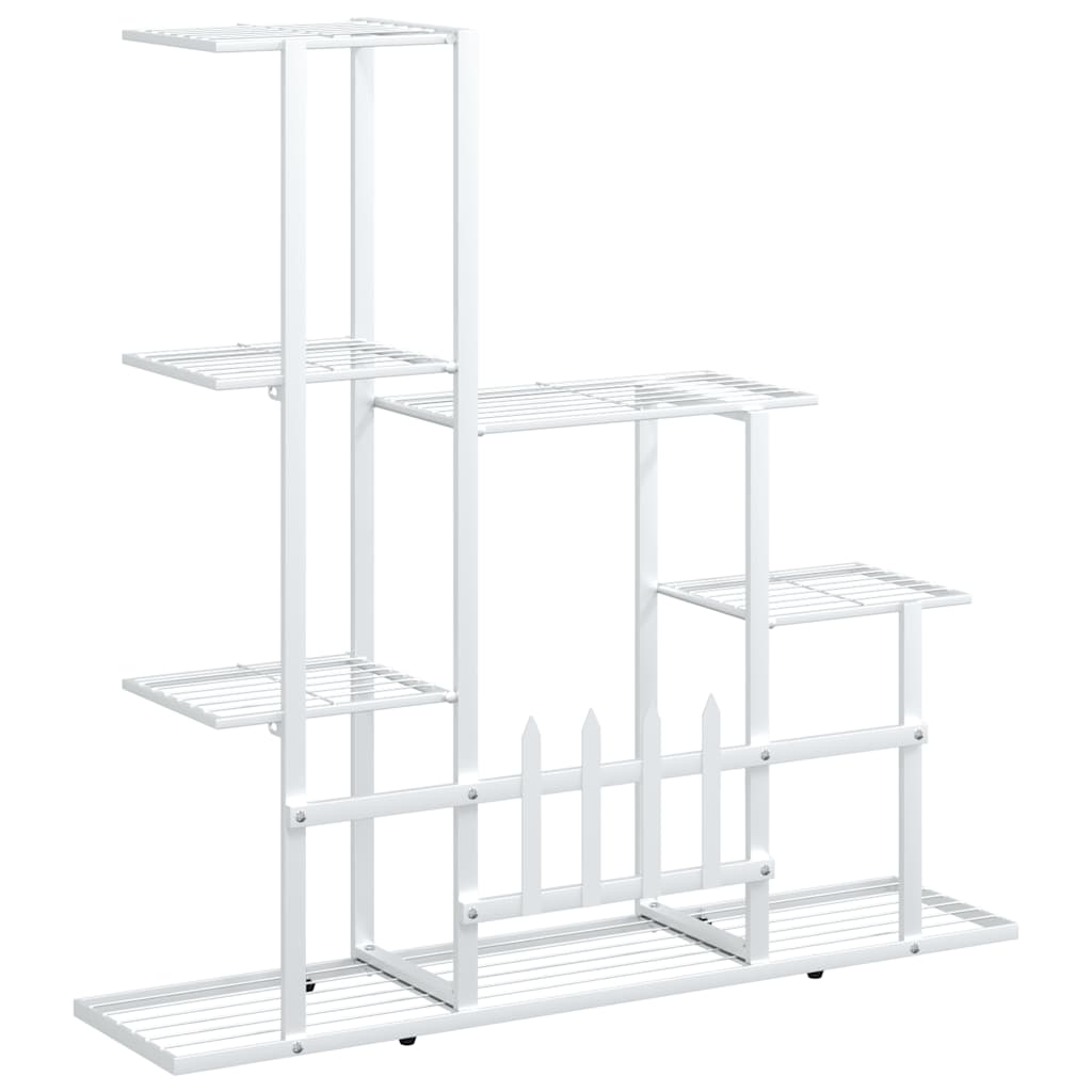 Portapiante 94,5x25x88 cm Bianco in Metallo