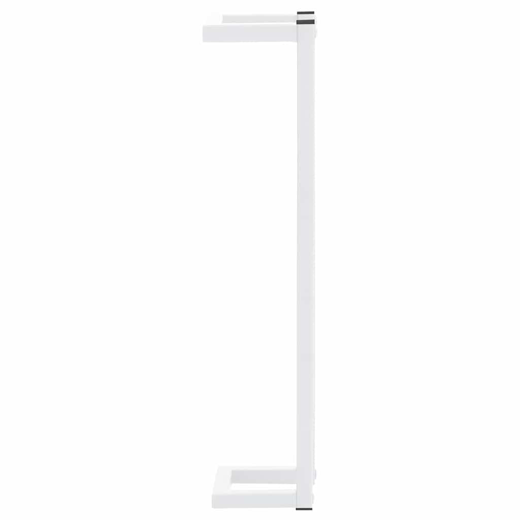 Portasciugamani Bianco 12,5x12,5x60 cm in Acciaio