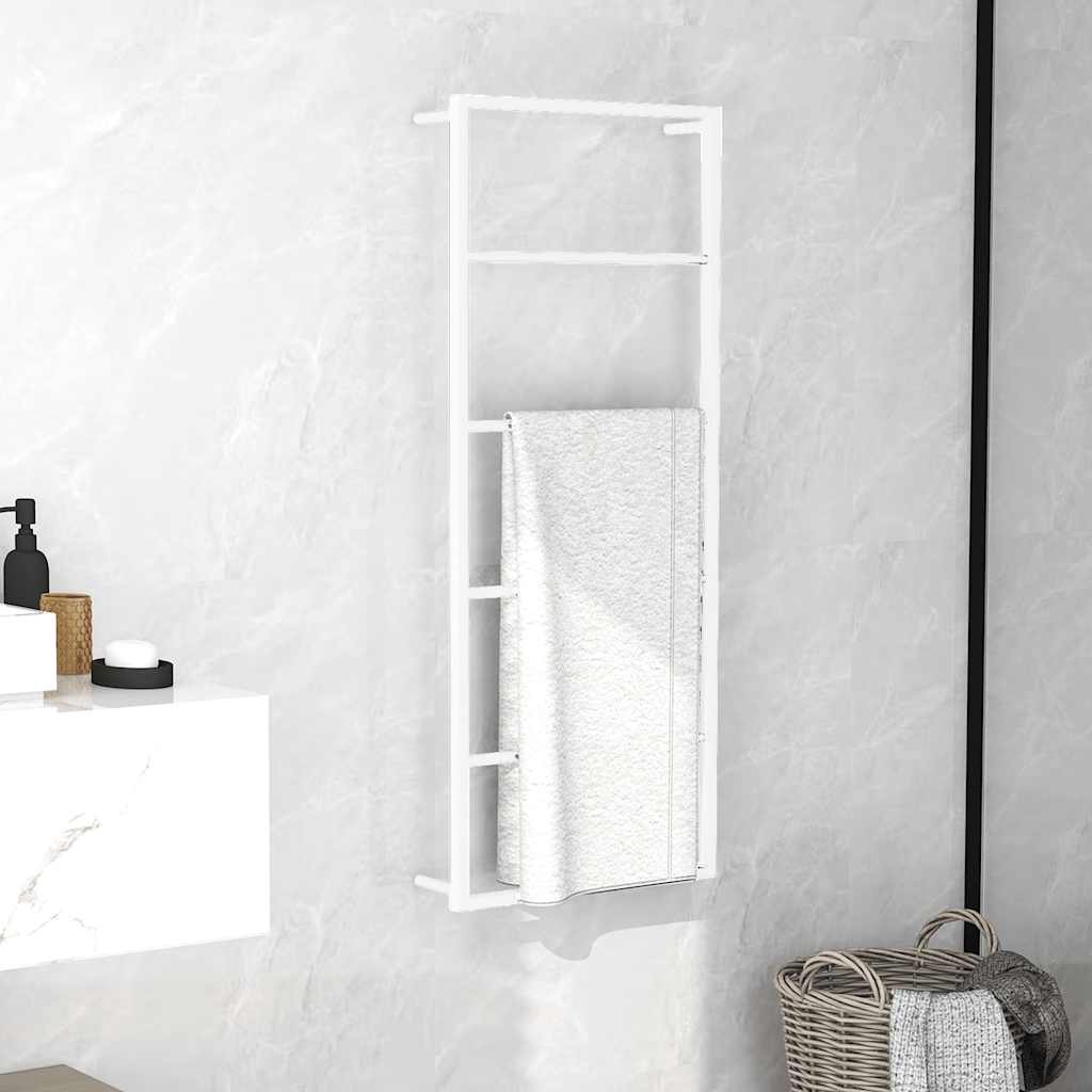 Portasciugamani Bianco 45x10x115 cm Acciaio
