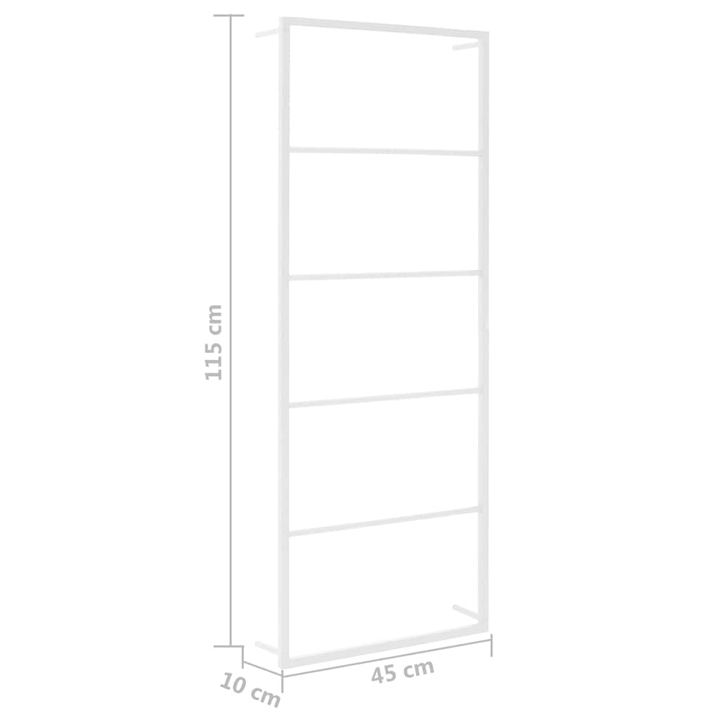 Portasciugamani Bianco 45x10x115 cm Acciaio