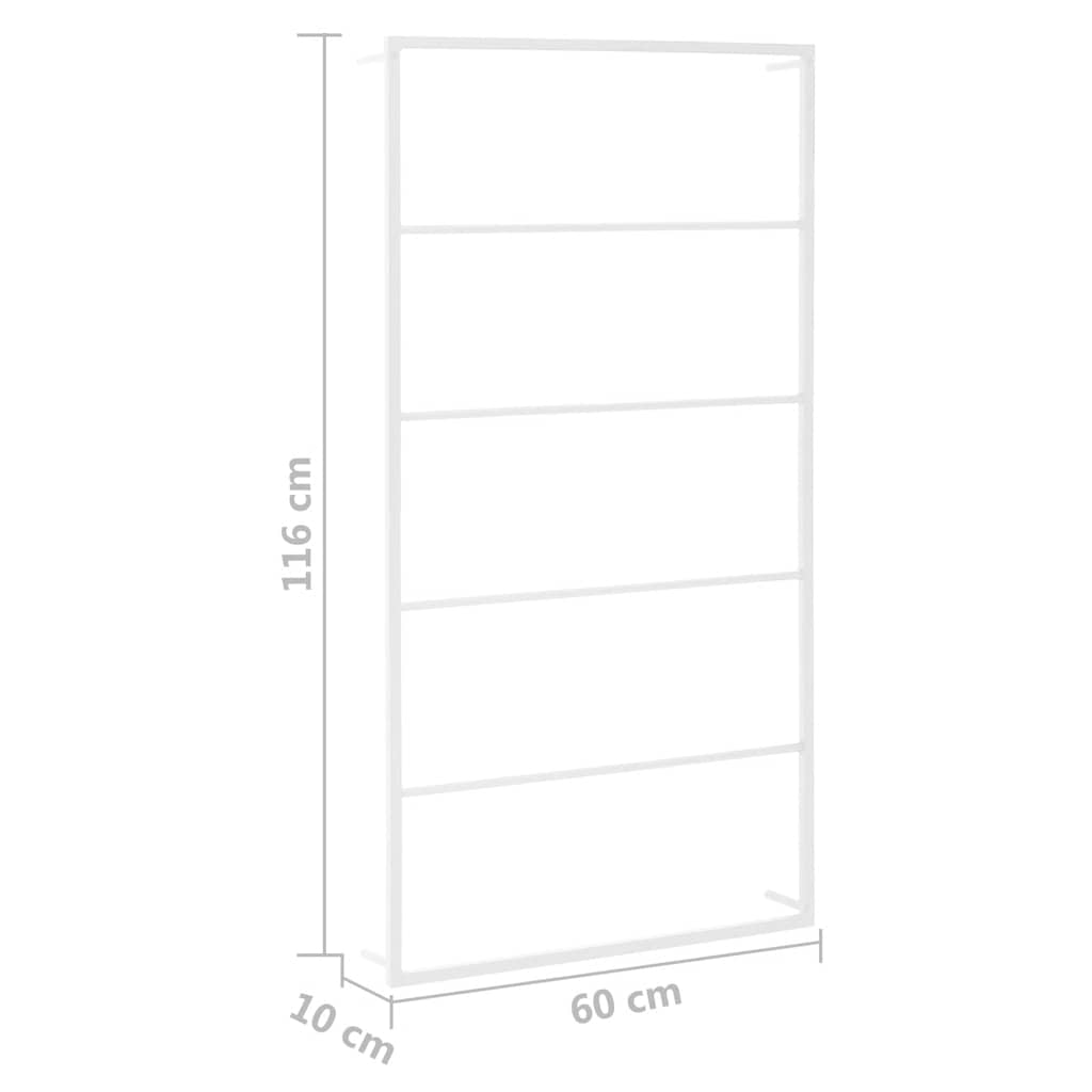 Portasciugamani Bianco 60x10x116 cm Acciaio