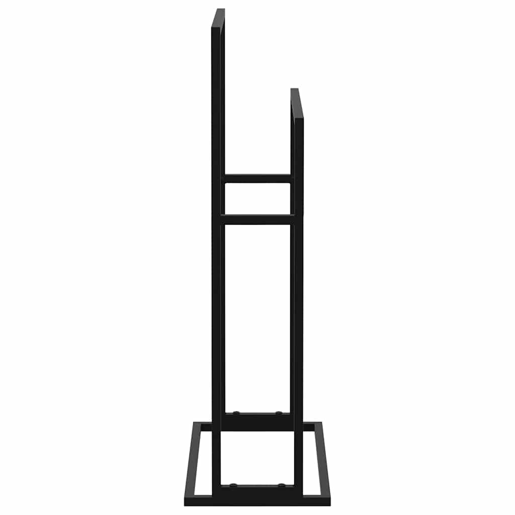 Portasciugamani Autoportante Nero 48x24x78,5 cm in Ferro