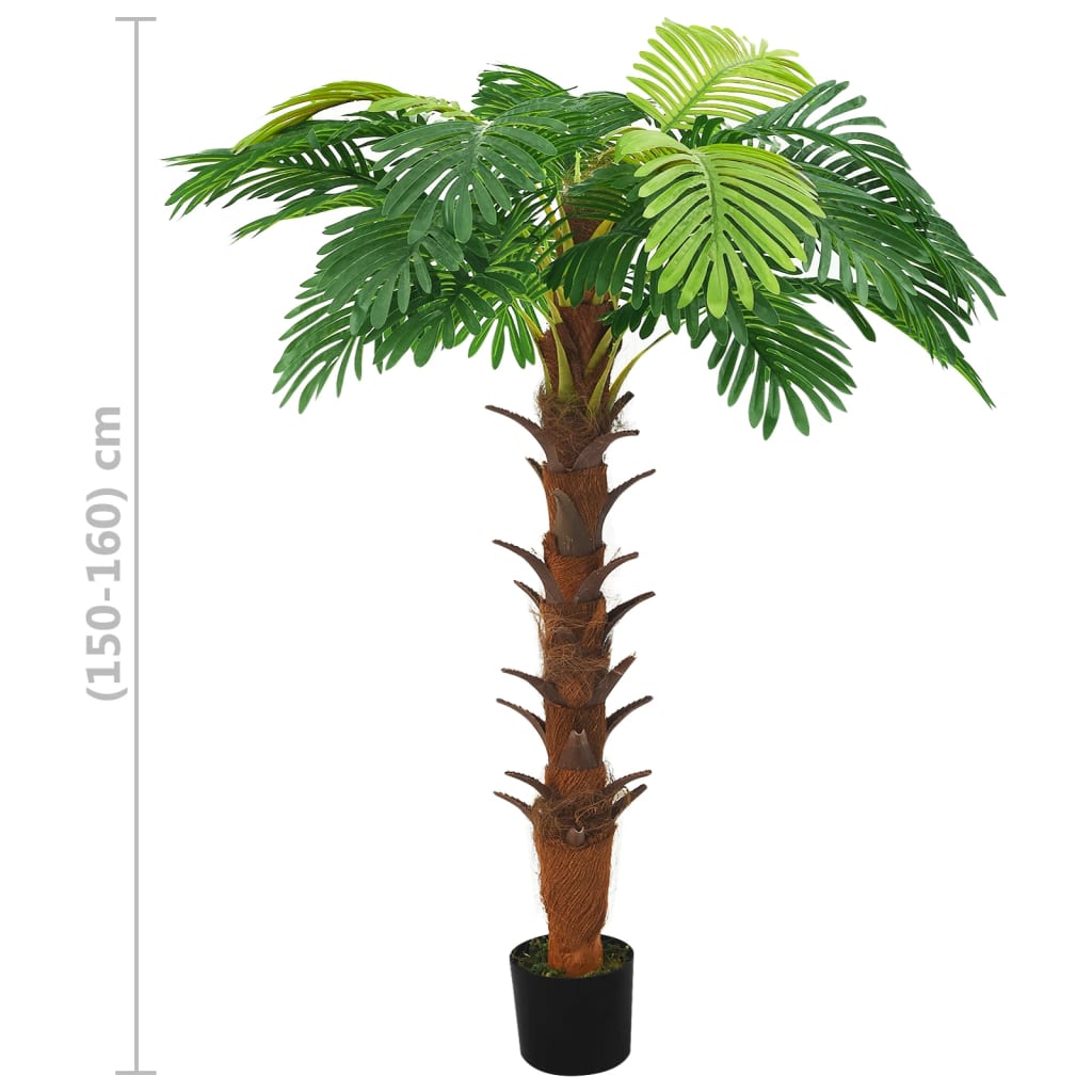 Palma Cycas Artificiale con Vaso 160 cm Verde