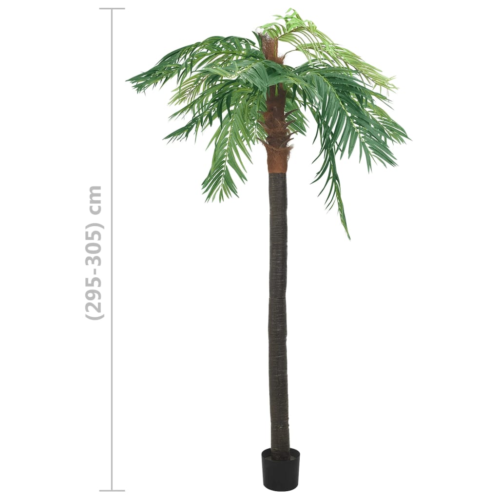 Palma di Phoenix Artificiale con Vaso 305 cm Verde