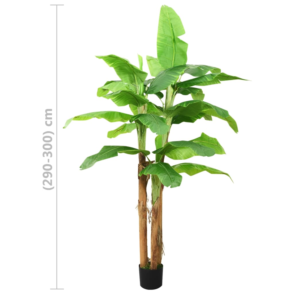 Albero di Banane Artificiale con Vaso 300 cm Verde