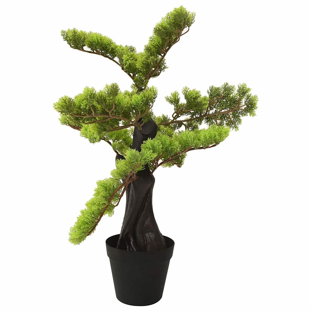 Bonsai di Cipresso Artificiale con Vaso 60 cm Verde