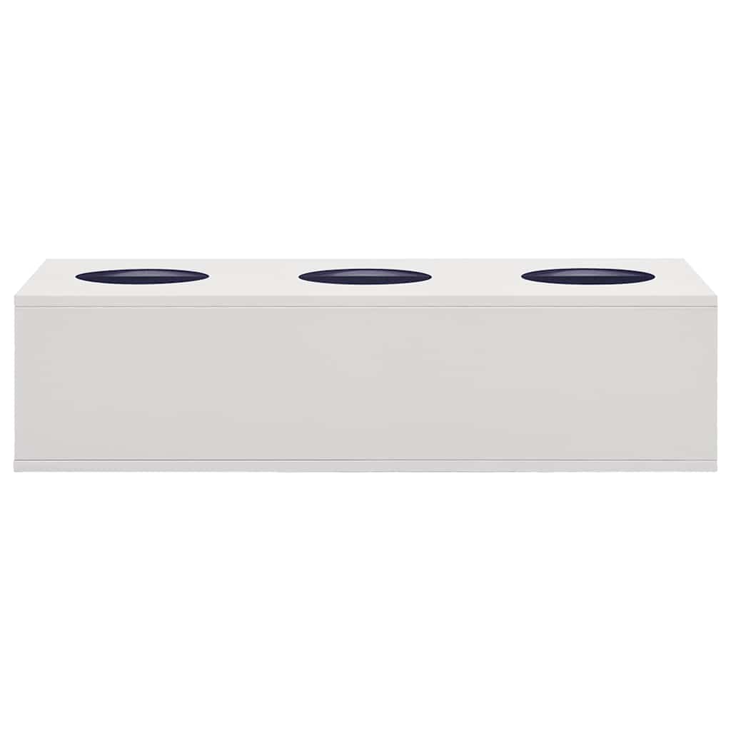 Fioriera da Ufficio Grigio Chiaro 90x40x23 cm in Acciaio