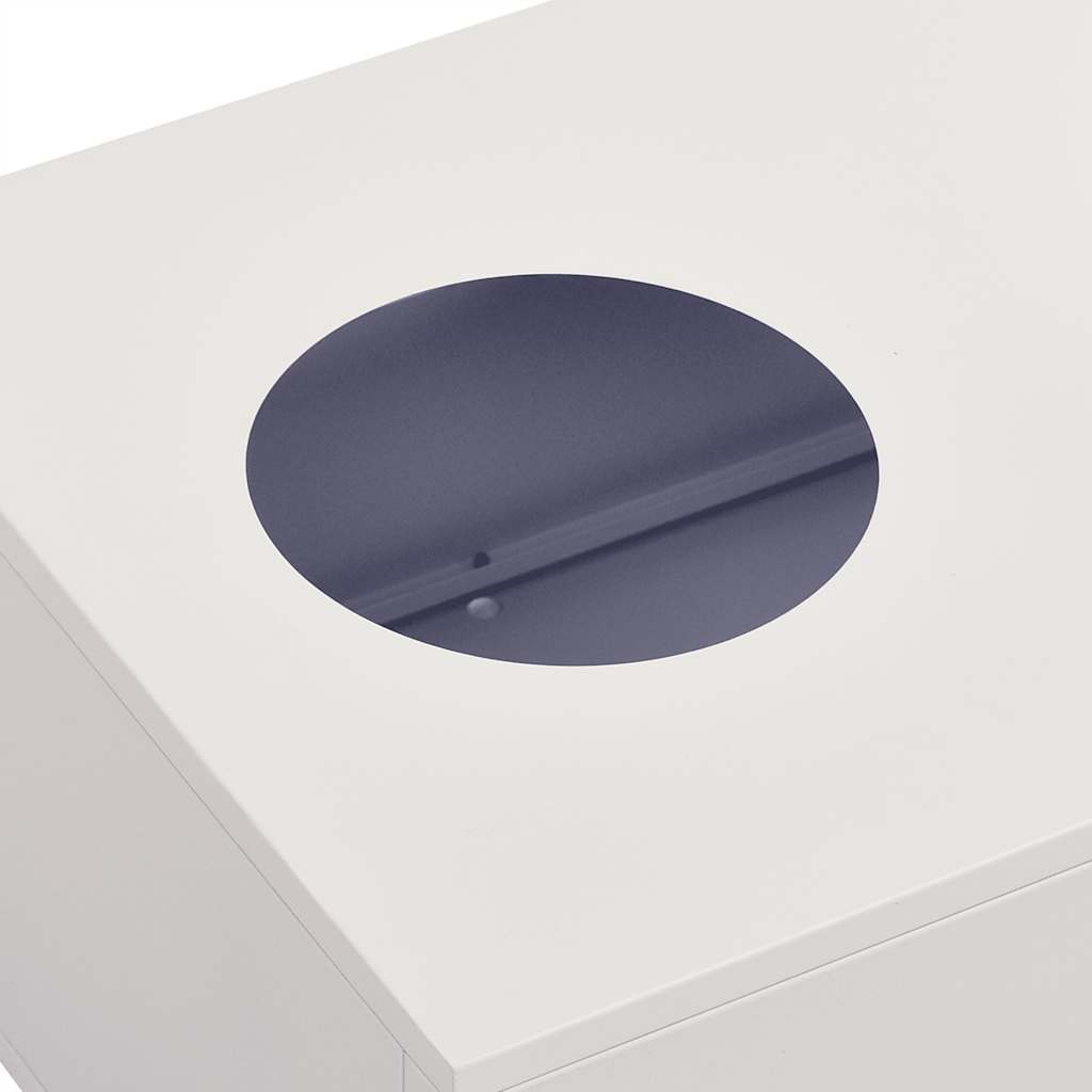 Fioriera da Ufficio Grigio Chiaro 90x40x23 cm in Acciaio