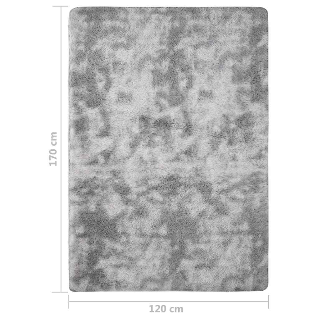 Tappeto Shaggy a Pelo Lungo Grigio 170x120 cm