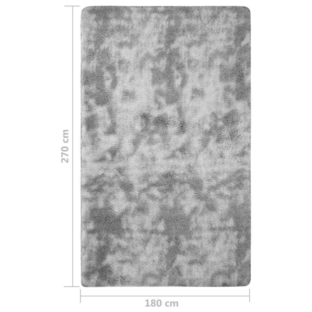 Tappeto Shaggy a Pelo Lungo Grigio 270x180 cm