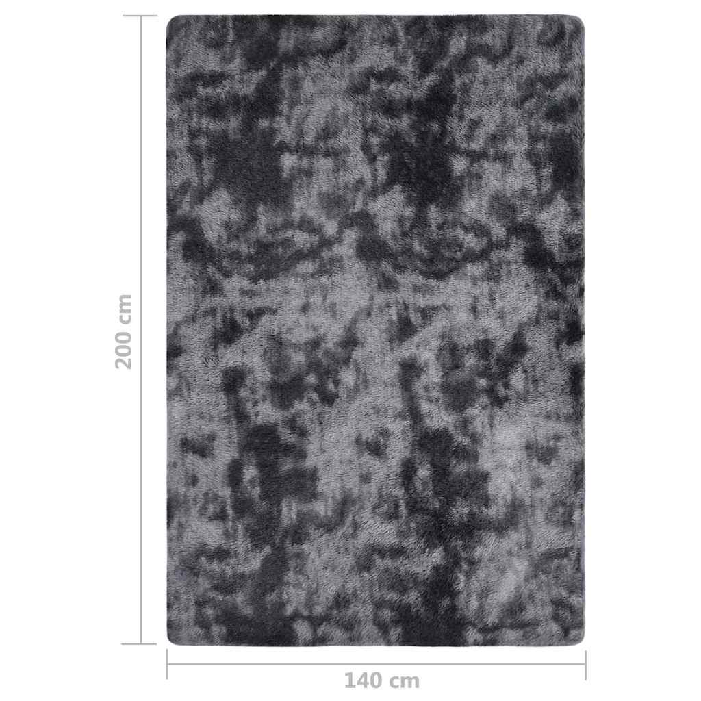Tappeto Shaggy a Pelo Lungo Antracite 200x140 cm