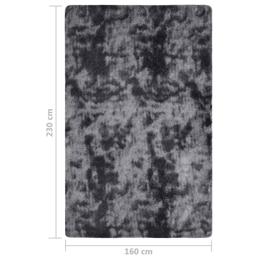 Tappeto Shaggy a Pelo Lungo Antracite 230x160 cm