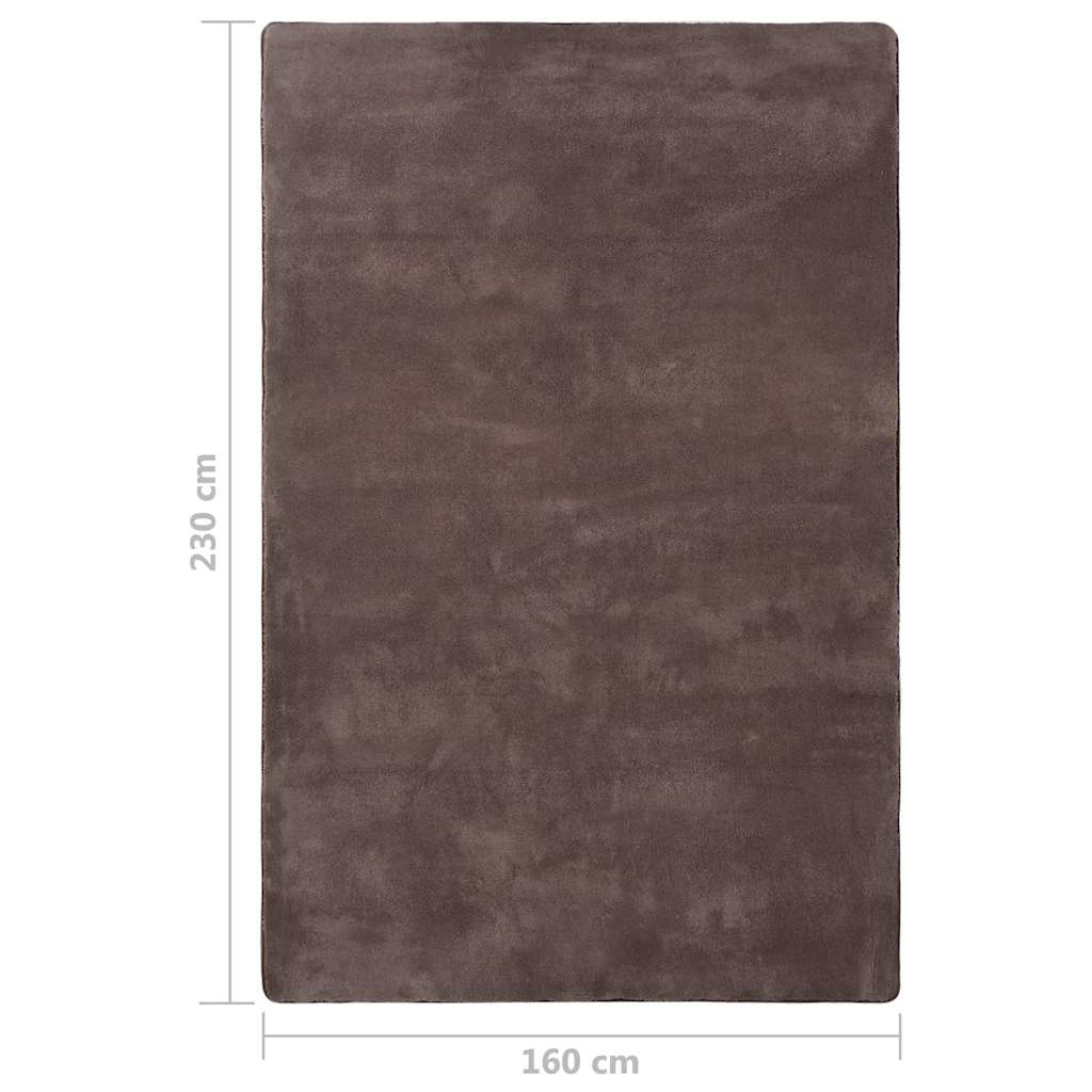 Tappeto a Pelo Corto Grigio Talpa 230x160 cm