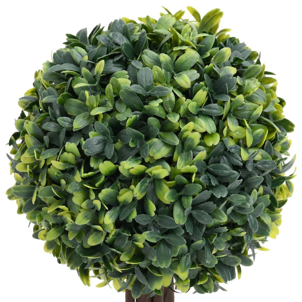 Piante di Bosso Artificiale 2 pz a Sfera con Vaso Verde 41 cm