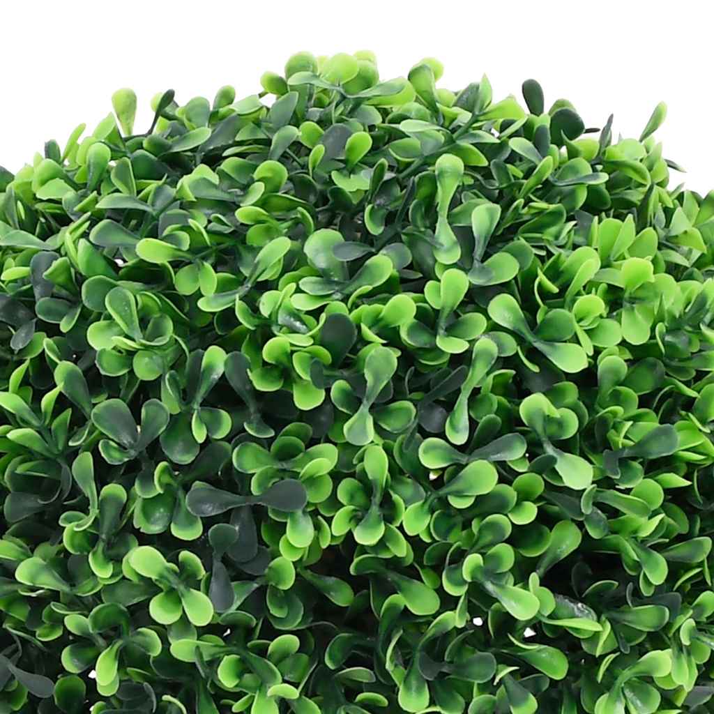 Piante di Bosso Artificiale 2 pz a Sfera con Vaso Verde 37 cm