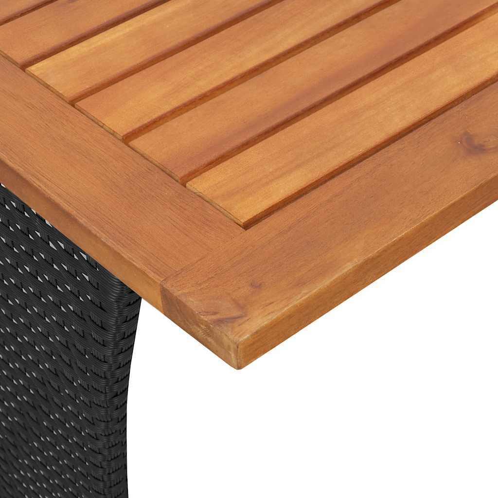 Set Divani da Giardino 4 pz con Cuscini Forma L Polyrattan Nero