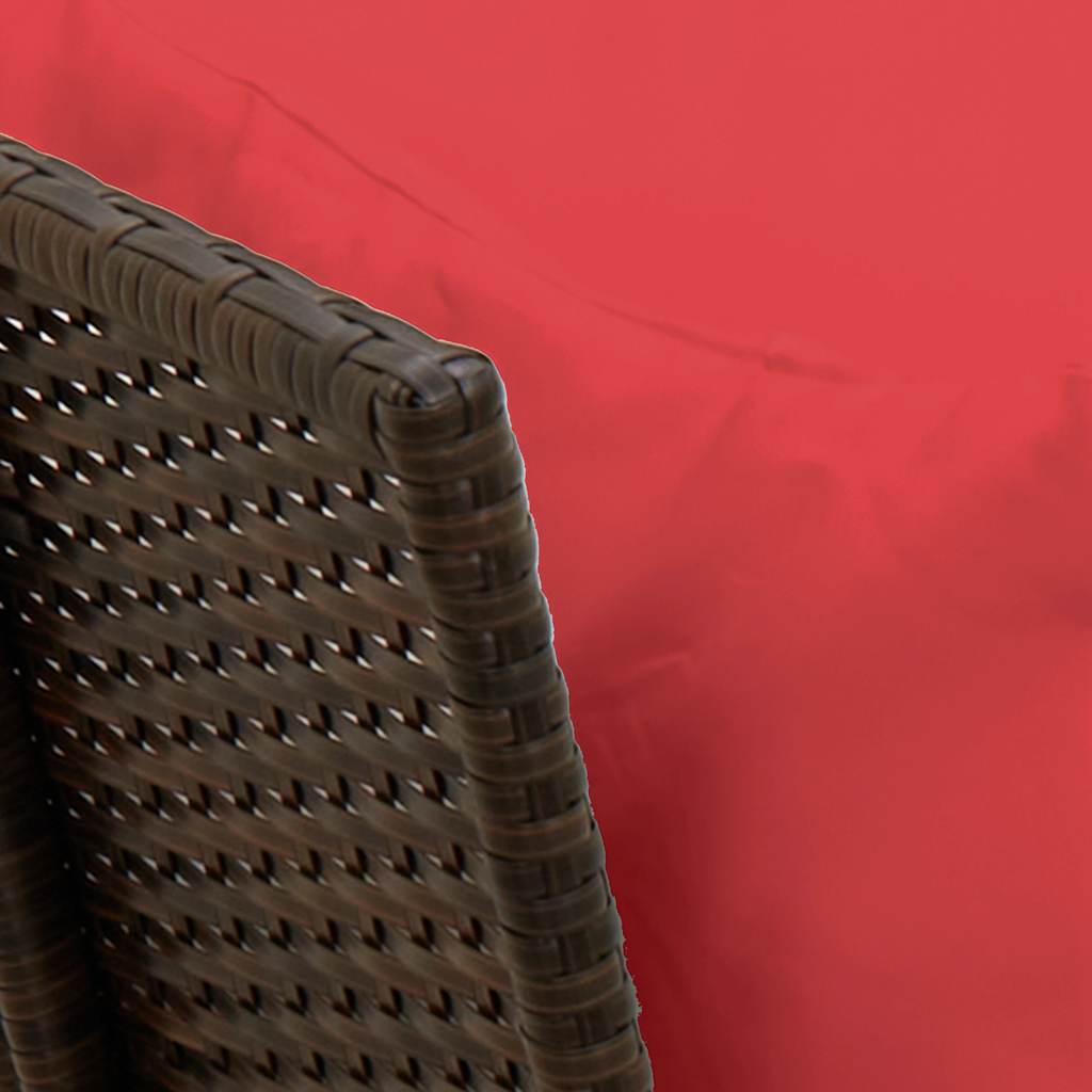 Divano da Giardino con Cuscini in Polyrattan Marrone