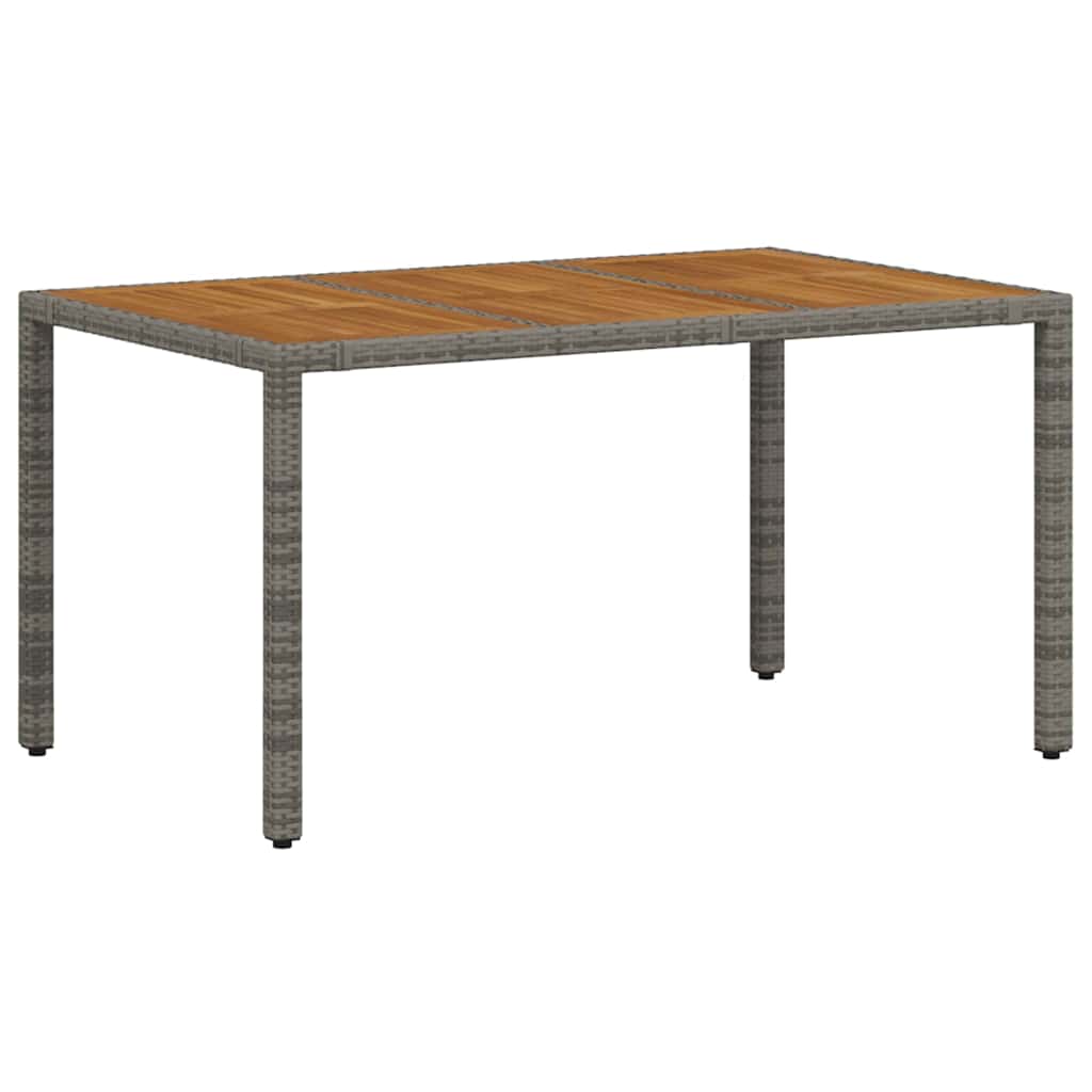 Set da Pranzo per Giardino 5 pz Grigio polyrattan