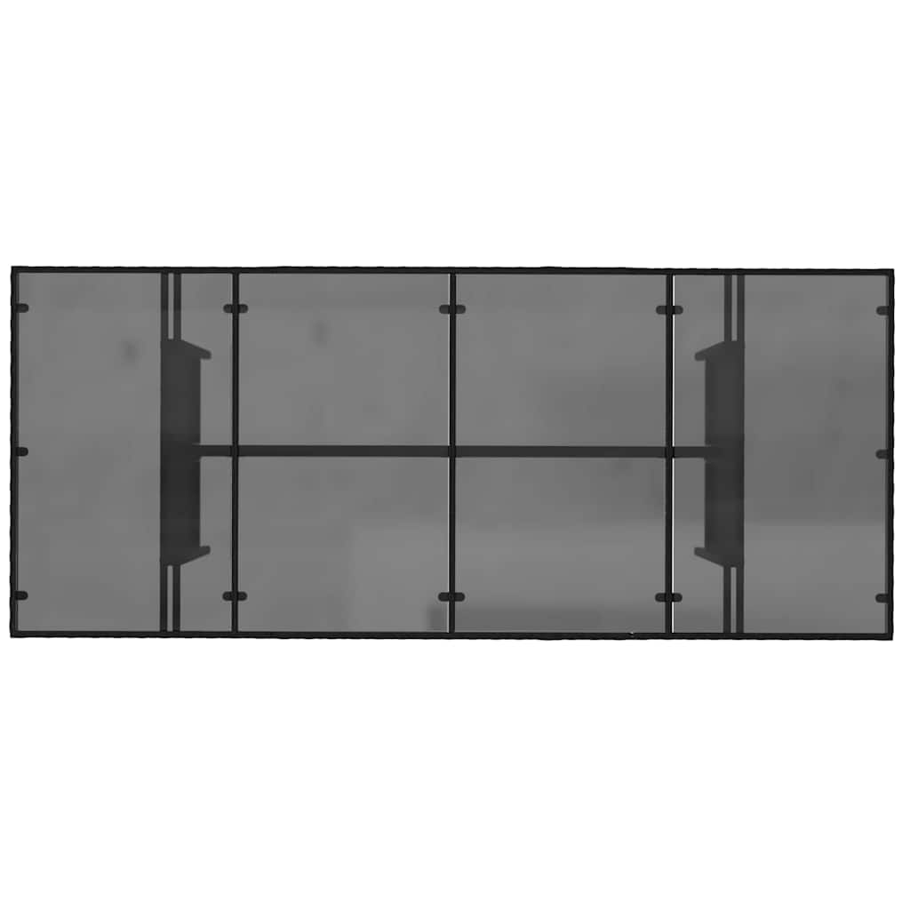 Set da Pranzo per Giardino 7 pz Nero polyrattan