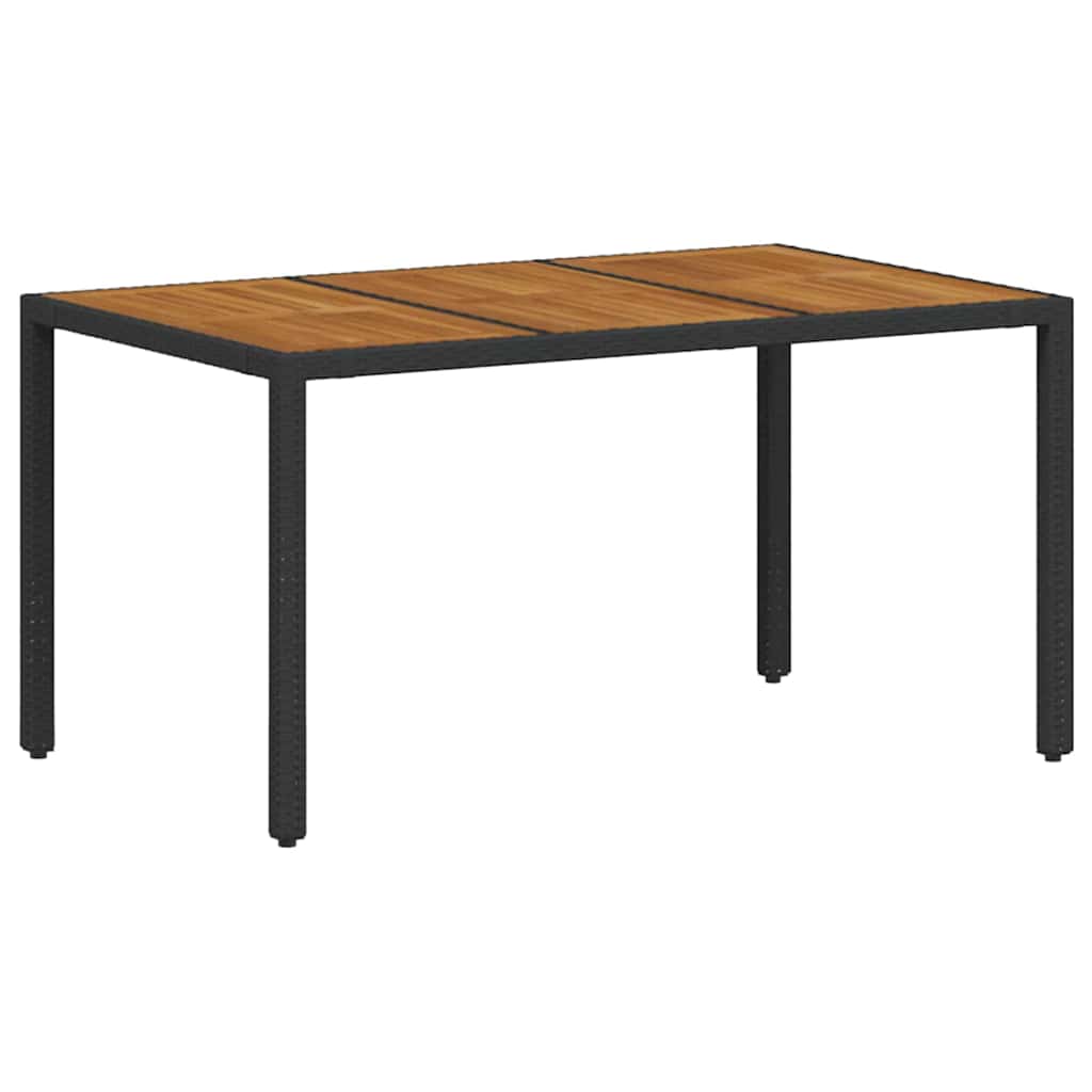 Set da Pranzo per Giardino 5 pz Nero e Marrone polyrattan