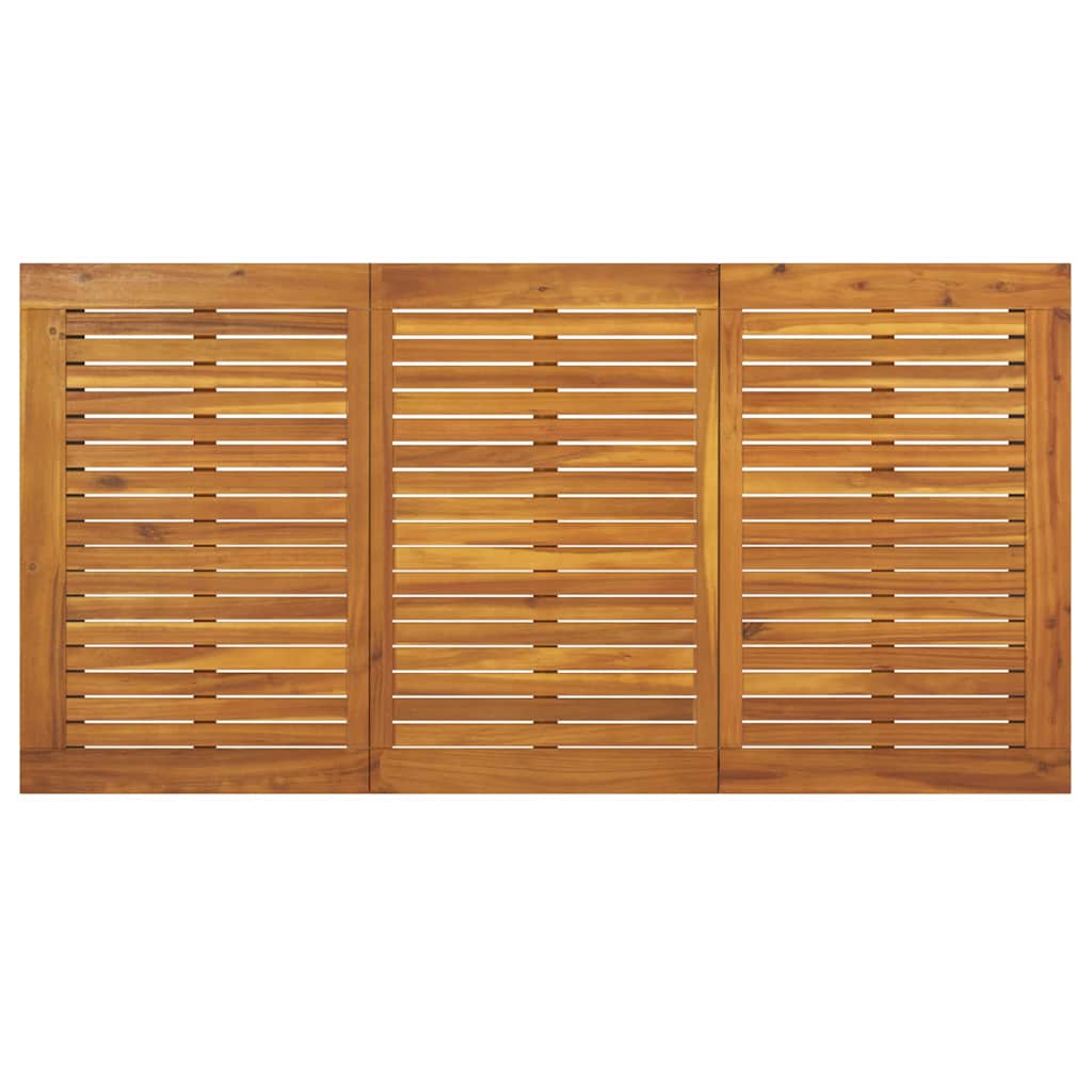 Set da Pranzo per Giardino 5 pz Beige Legno di Acacia Massello