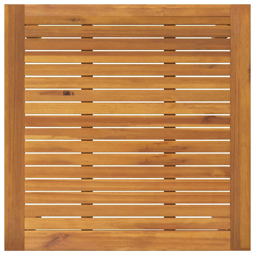 Set da Pranzo per Giardino 5 pz Nero Legno di Acacia Massello