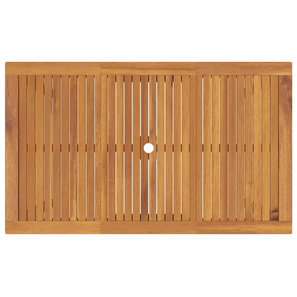 Set da Pranzo per Giardino 5 pz Grigio Legno di Acacia Massello
