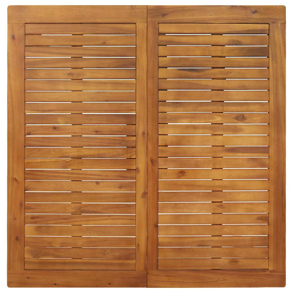 Set da Pranzo per Giardino 5 pz Nero Legno di Acacia Massello
