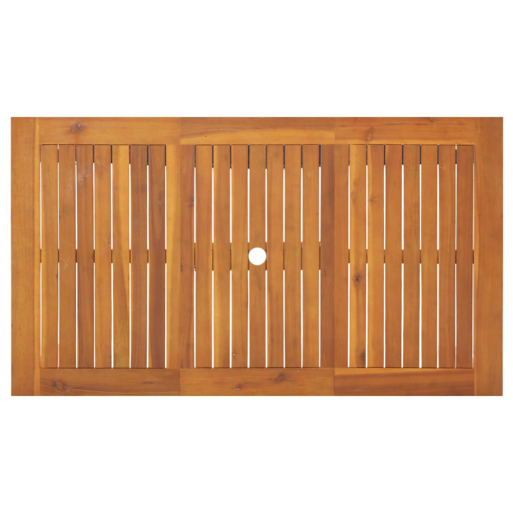 Set da Pranzo per Giardino 5 pz Grigio Legno di Acacia Massello