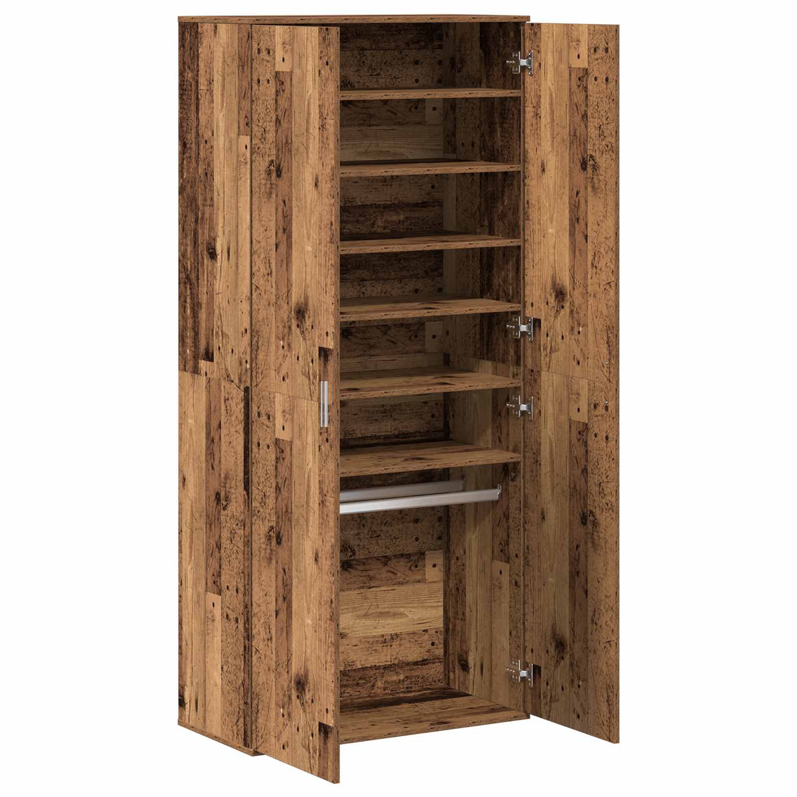 Credenza 80 x 39 x 178 cm Legno ingegnerizzato Legno antico