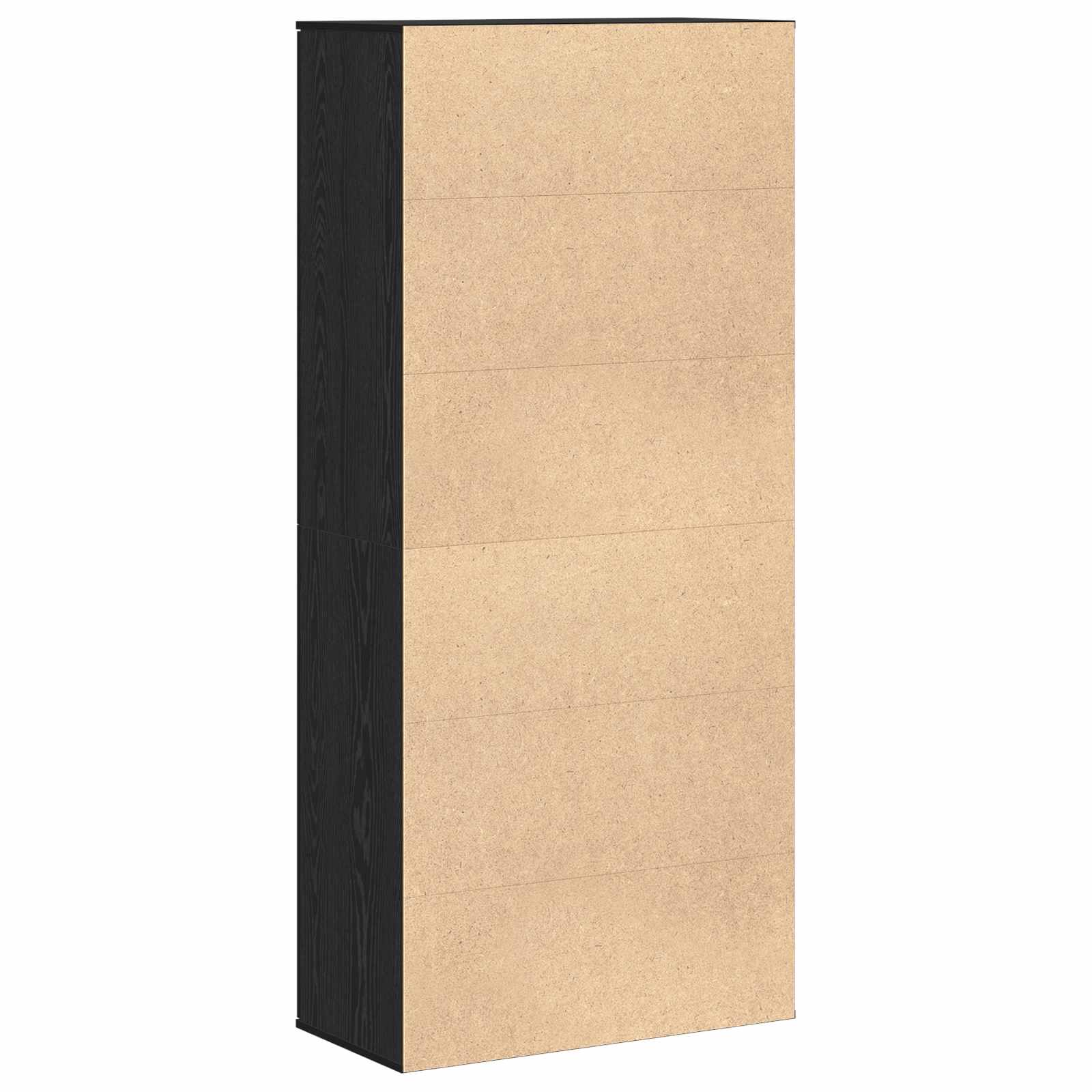 Credenza 80 x 39 x 178 cm Legno ingegnerizzato Rovere Nero