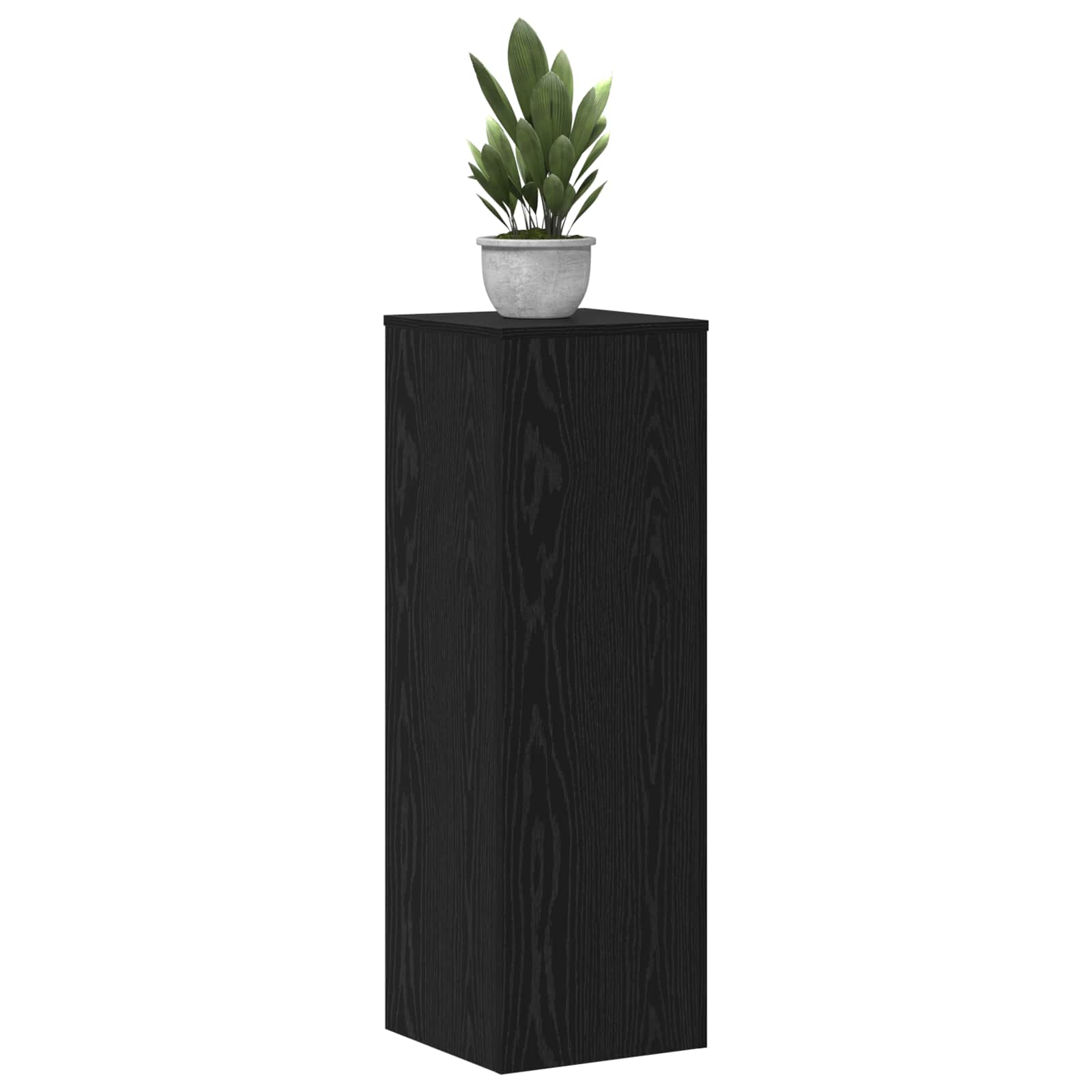 Supporto per piante 2 pz Rovere Nero 33 x 33 x 100 cm