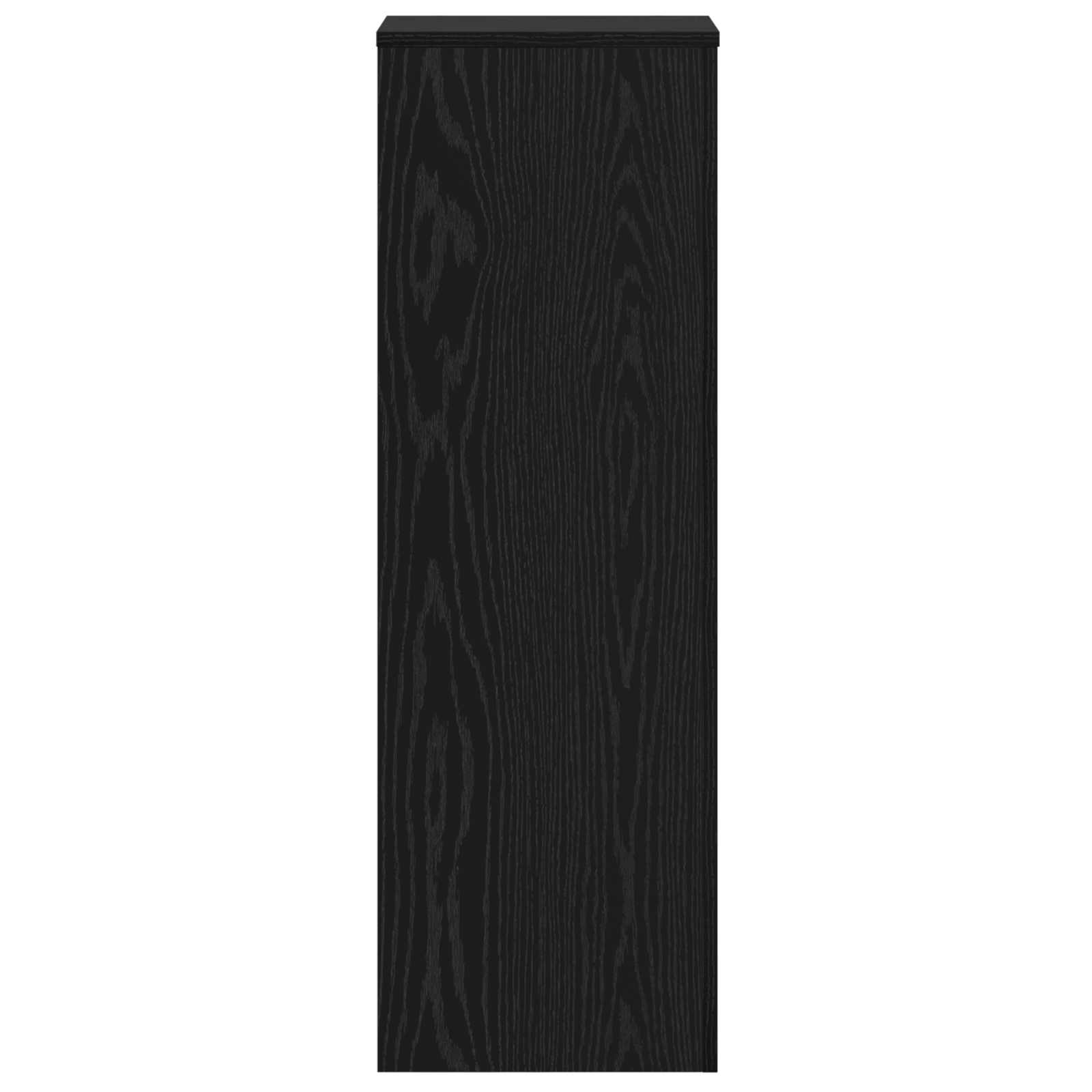 Supporto per piante 2 pz Rovere Nero 33 x 33 x 100 cm
