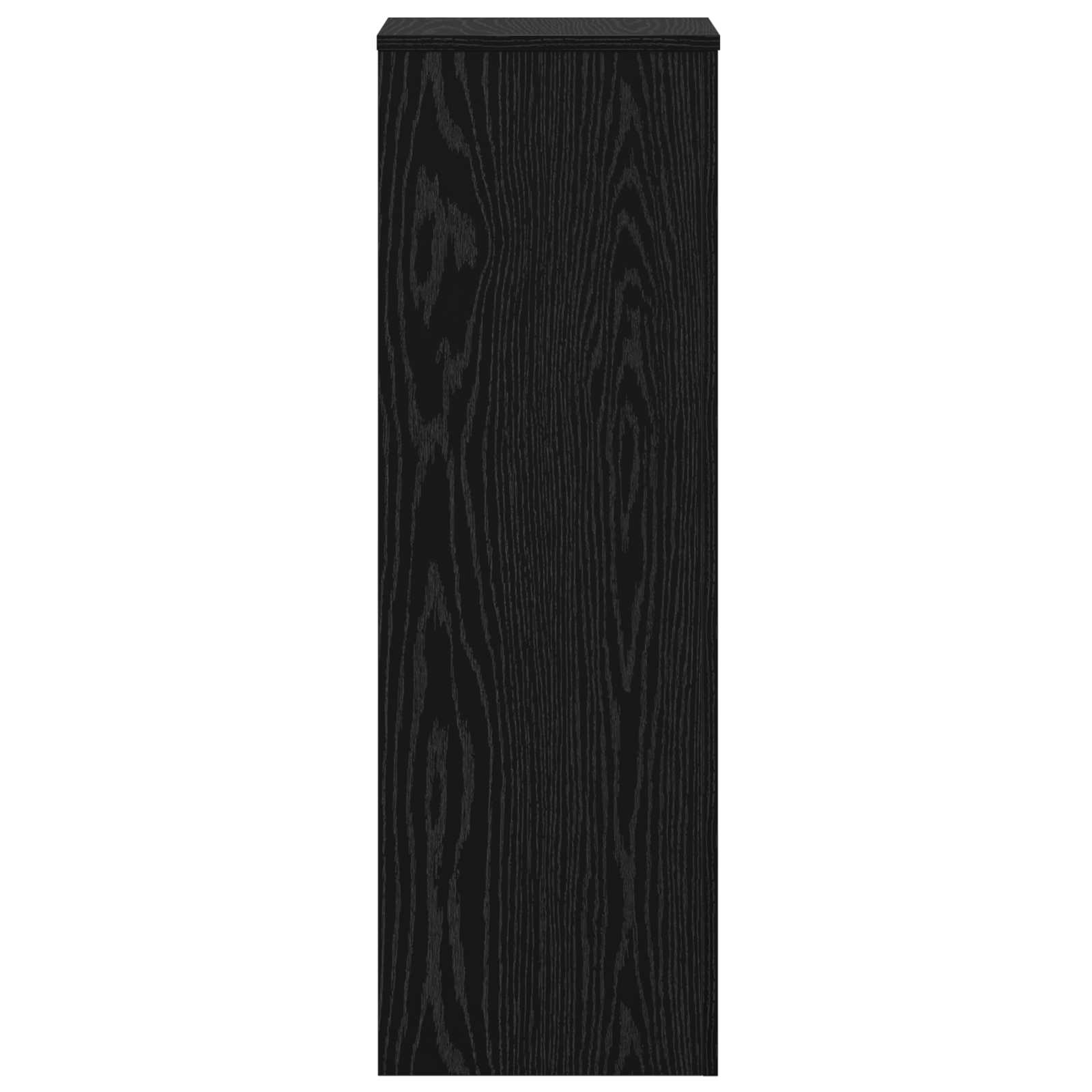 Supporto per piante 2 pz Rovere Nero 33 x 33 x 100 cm