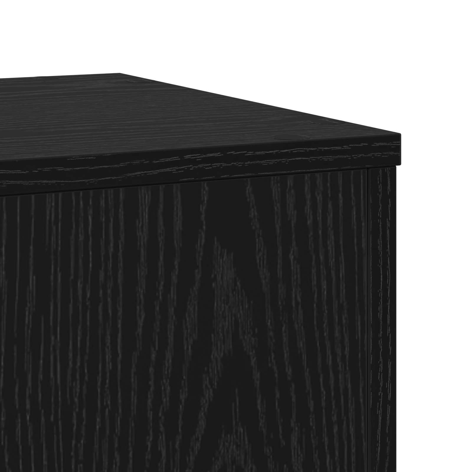 Supporto per piante 2 pz Rovere Nero 33 x 33 x 100 cm