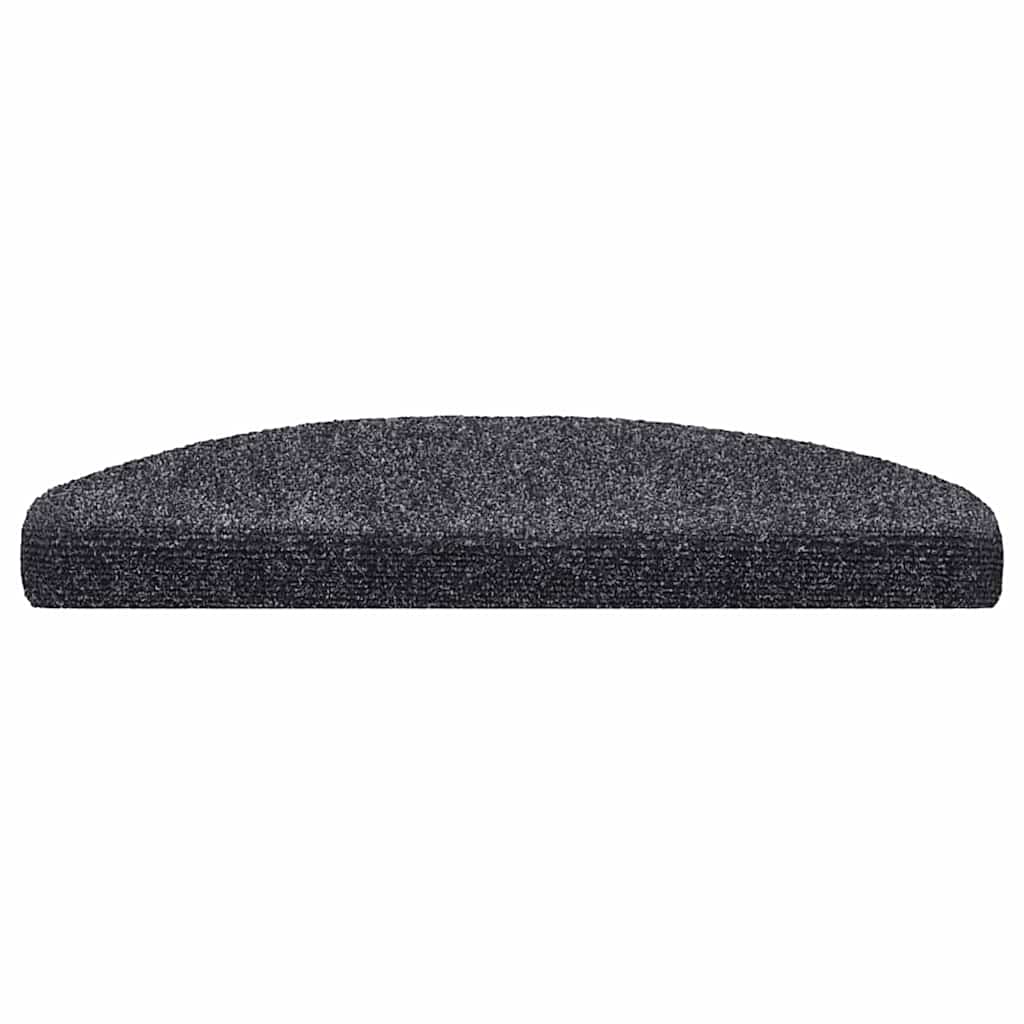 Tappetini per scale autoadesivi 20 pz 65x21x4 cm Grigio scuro Semicircolari Grandi