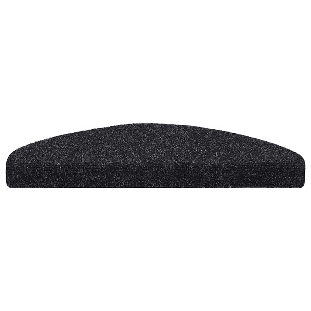 Tappetini per scale autoadesivi 20 pz 65x21x4 cm neri semicircolari grandi