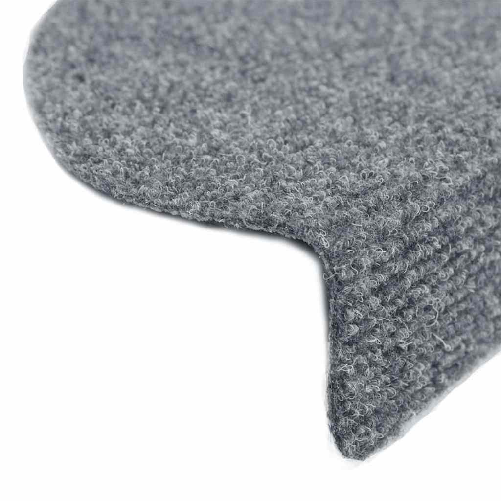 Tappetini per scale autoadesivi 20 pz 65x21x4 cm Grigio chiaro Semicircolari Grandi