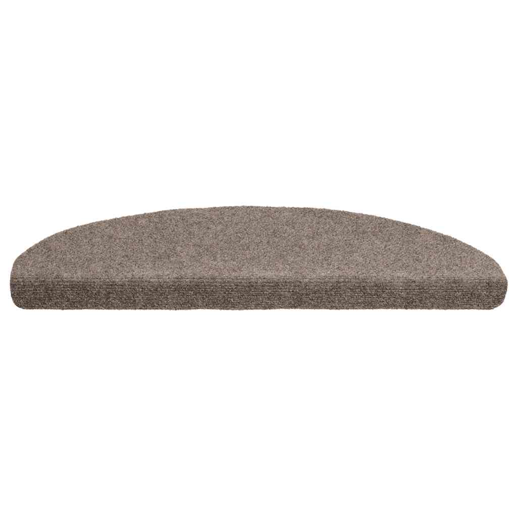 Tappetini per scale autoadesivi 20 pz 65x21x4 cm beige semicircolari grandi