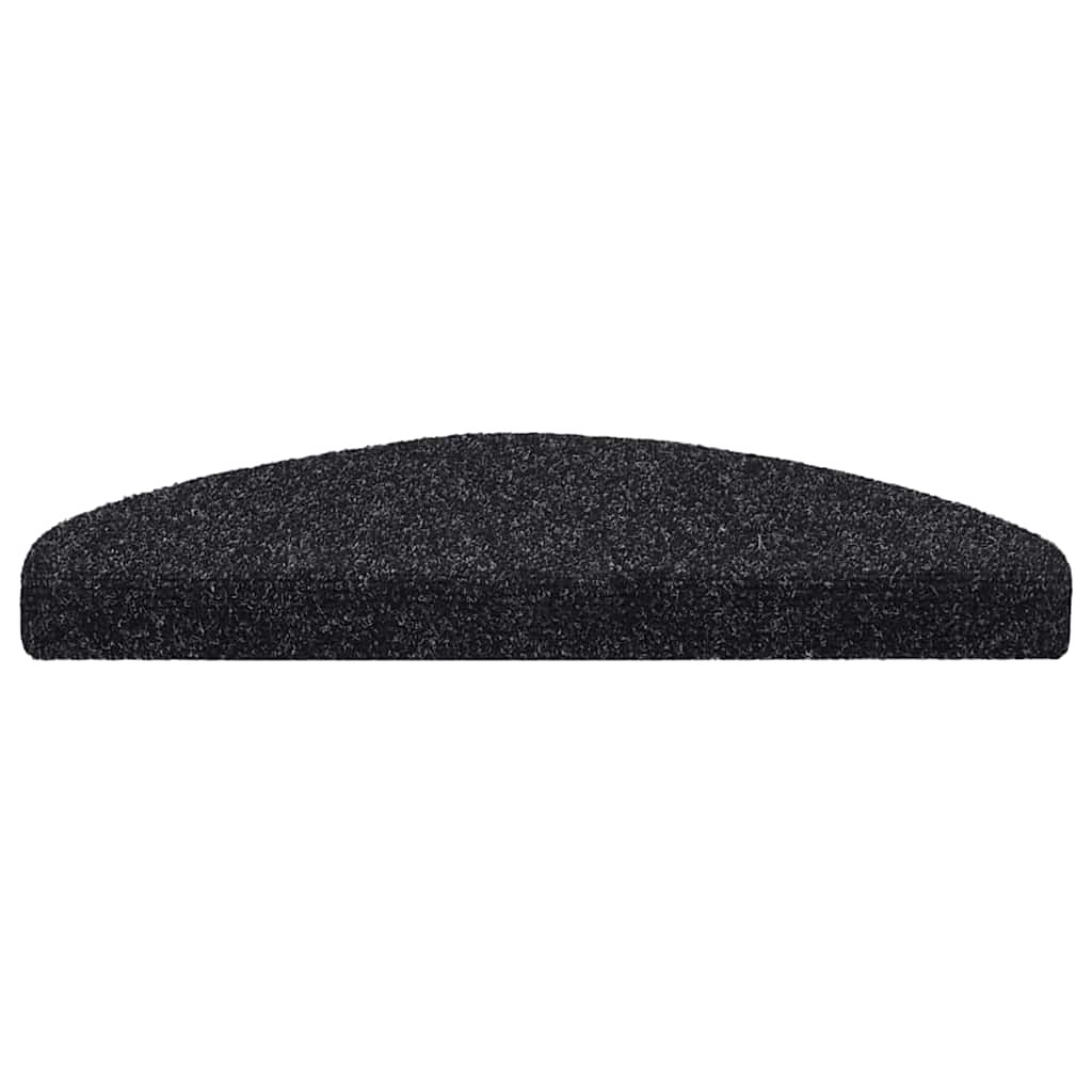 Tappetini per scale autoadesivi 30 pz 65x21x4 cm neri semicircolari grandi
