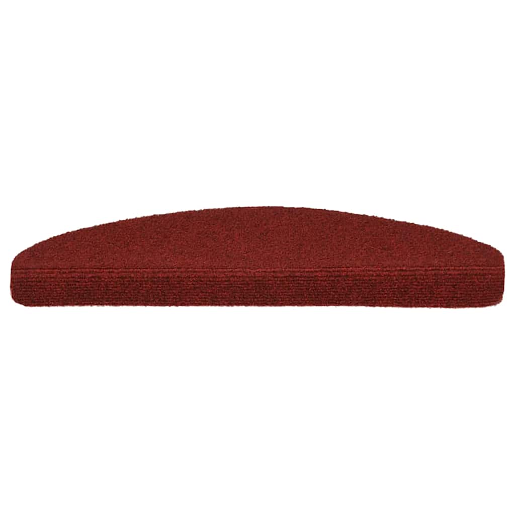 Tappetini per scale autoadesivi 30 pz 65x21x4 cm Bordeaux Rosso Semicircolari Grandi