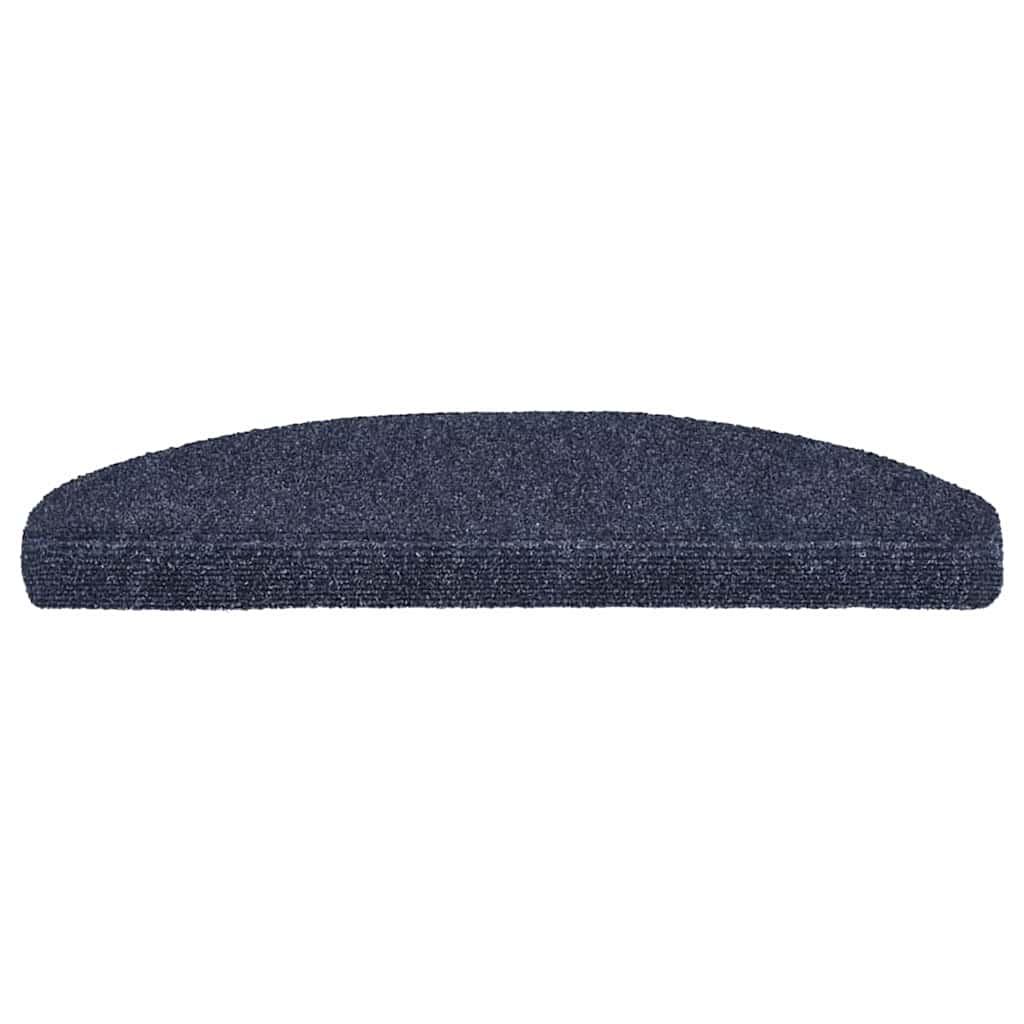 Tappetini per scale autoadesivi 30 pz 65x21x4 cm blu semicircolari grandi