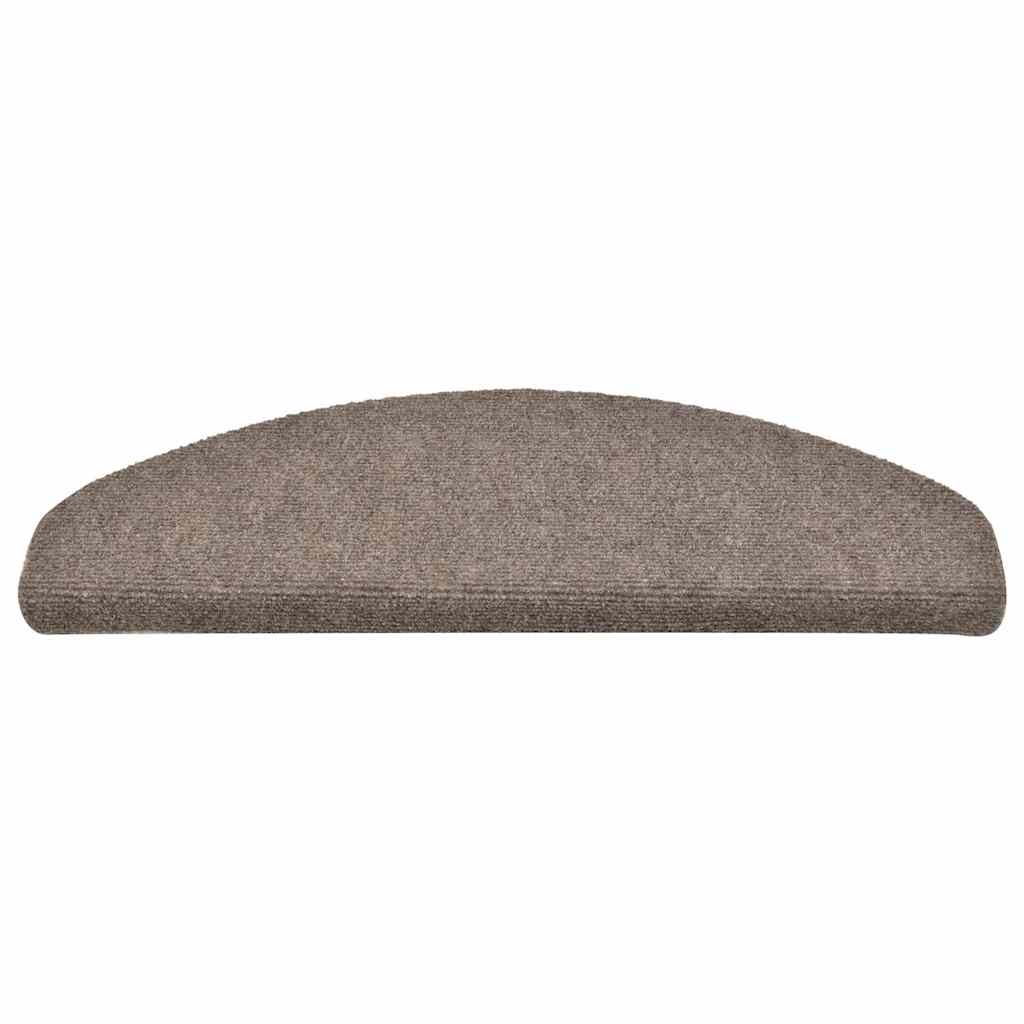Tappetini per scale autoadesivi 30 pz 65x21x4 cm beige semicircolari grandi